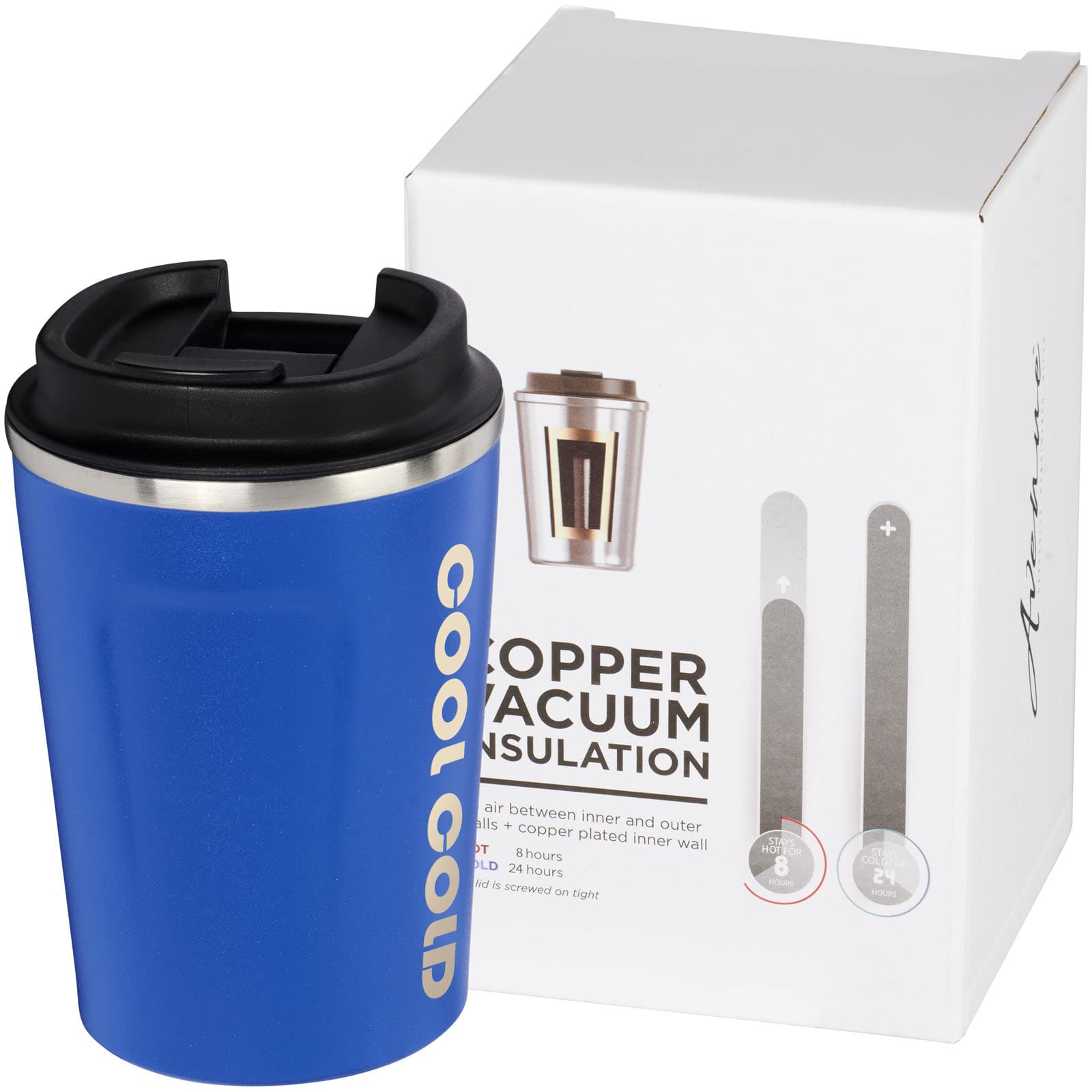 Take-away krus med logo 360 ml