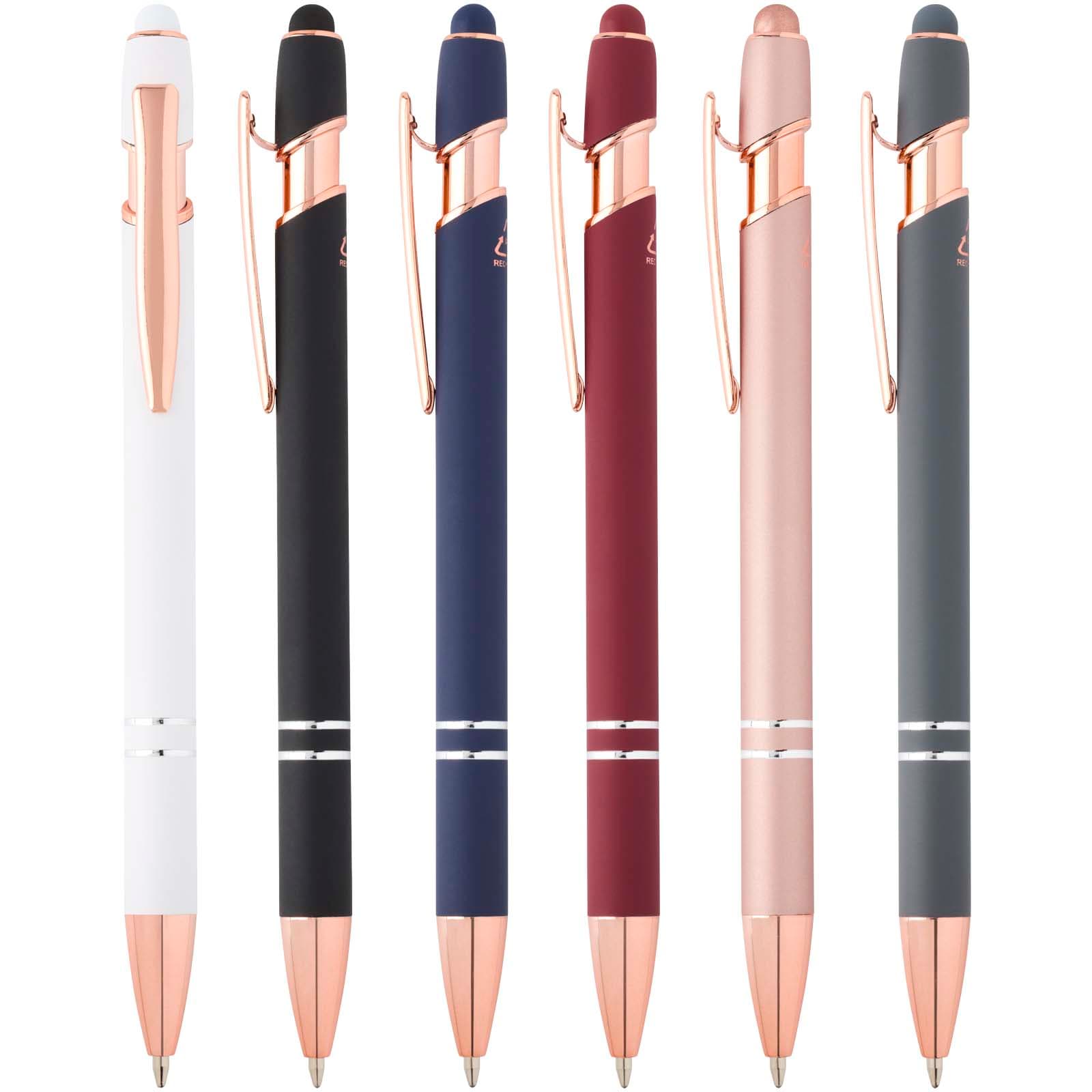 Kuglepenne med logo Stylus/Recycled Alu/Klik