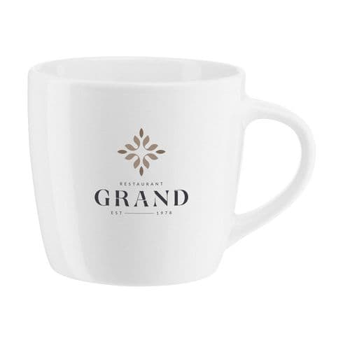 Krus med logo 340ml Porcelæn