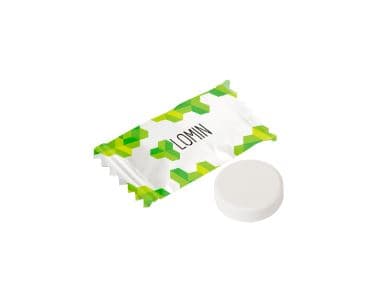 Mintpastiller med logo i flowpack 1 stk.