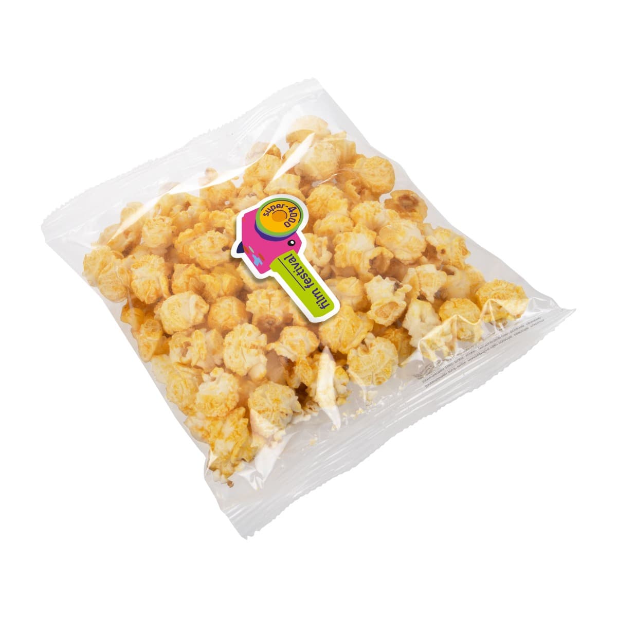 Popcorn i pose med logo