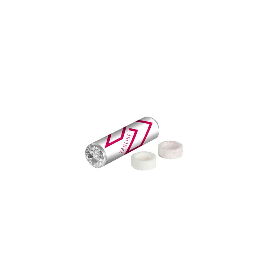 Druesukker med logo Pebermynte/Frugt