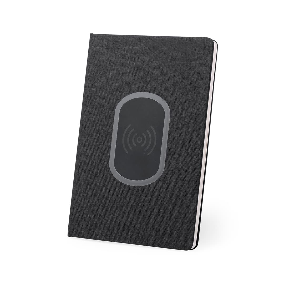 Notesbøger med logo M/Trådløs Oplader A5 Hardcover